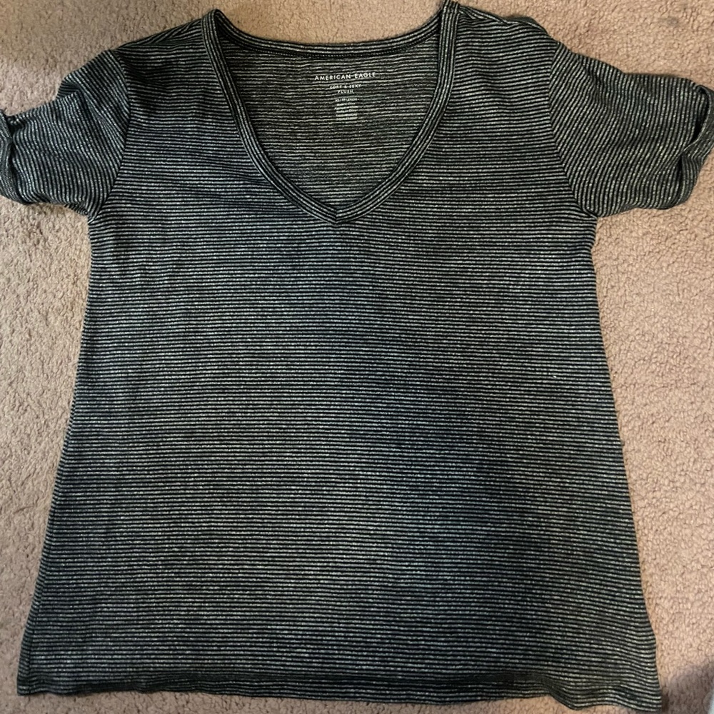 American eagle plush v neck tee
